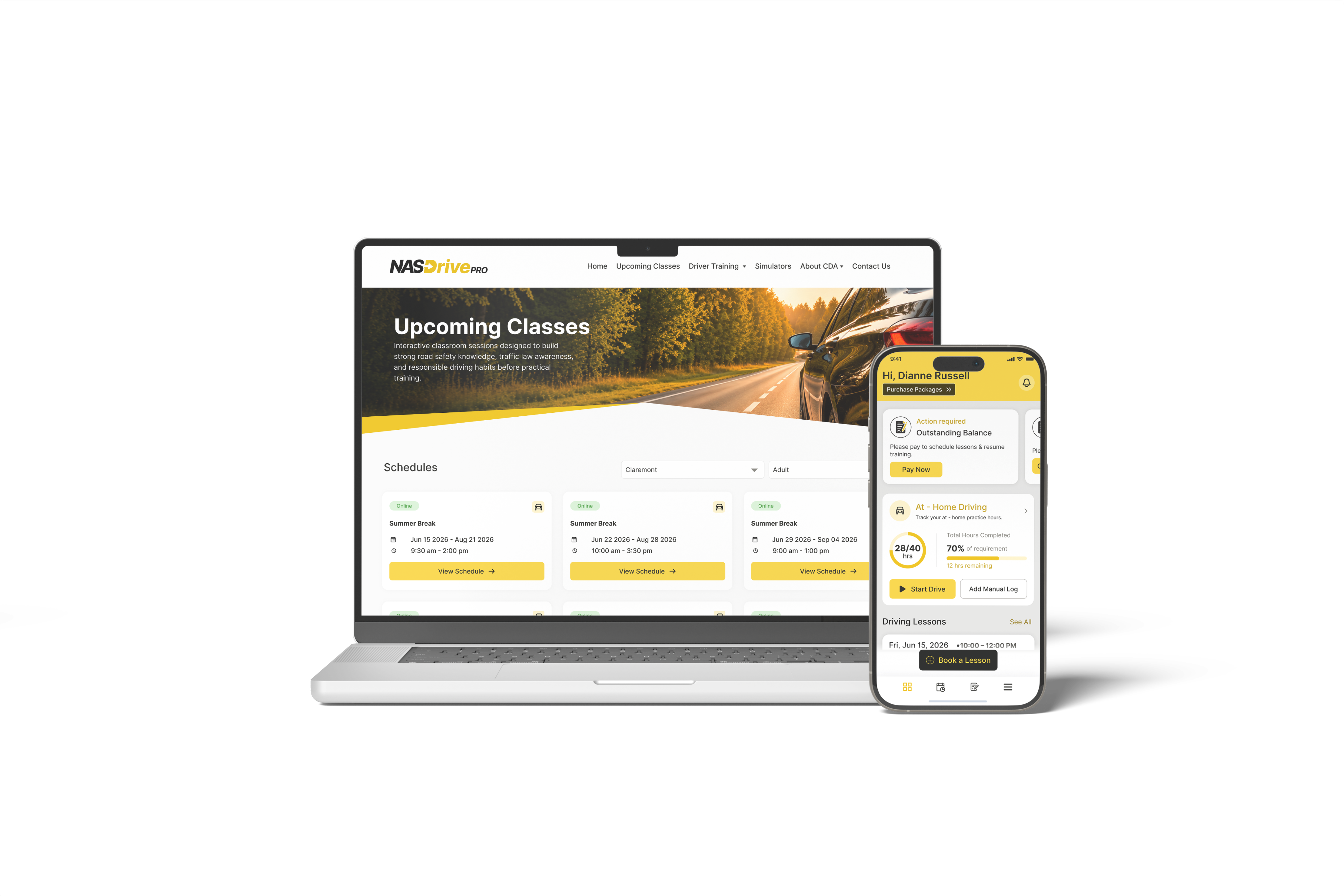 DrivingSoftware student app